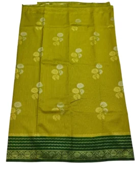 Parrot Green Checks Flower Design With Green Rich Border