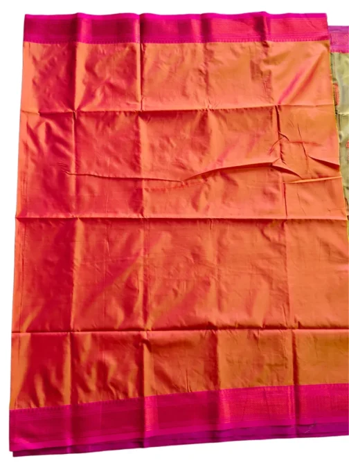 Royal Beige Colour Soft Silk Saree With Butta Pink Colour Rich Border - Image 4