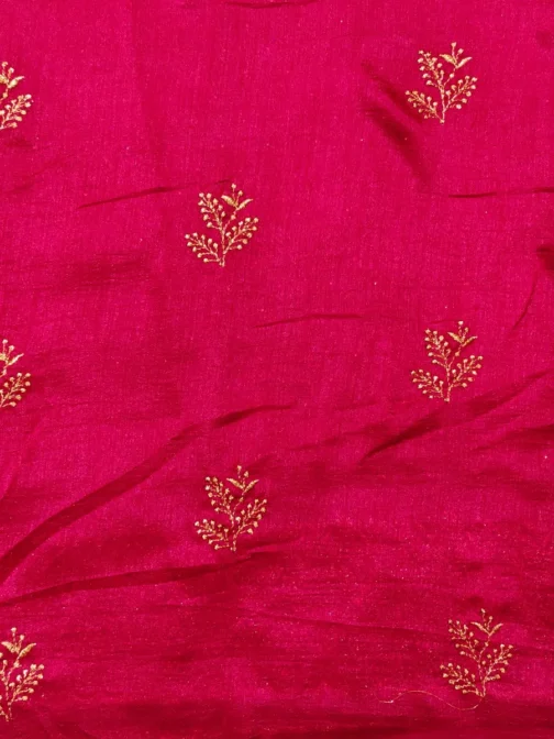 Green Colour Vichithra Silk Designer Saree With Work Blouse - Image 5