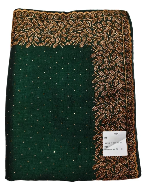 Green Colour Vichithra Silk Designer Saree With Work Blouse