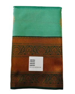 Distemper Kanjivaram Silk Saree With Green Colour Rich Border