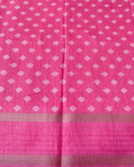 Light Pink Dola Silk Saree Bandhani Design With Sequence Work Border