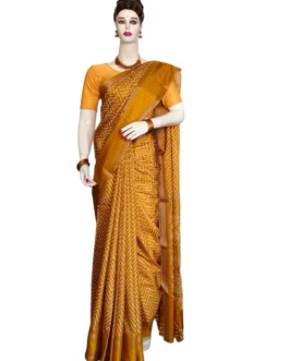 Yellow Dola Silk Saree With Sequence Work Border