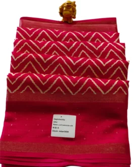 Rani Pink Dola Silk Saree With Sequence Work Border