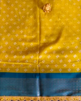 Yellow Colour Dola Silk Saree With Coding Work Border