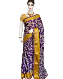 Purple Colour Dola Silk Saree With Coding Work Border
