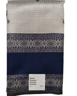 Banarasi silk saree cream color with silver zari