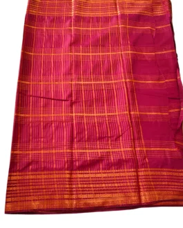 Semi mysore silk saree light peach with rich border premium