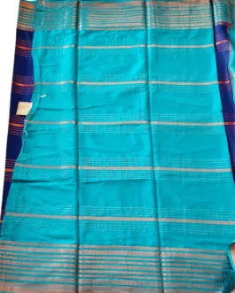 Semi mysore silk saree nevy blue with rich border premium
