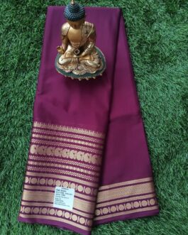 SEMI MYSORE SILK SAREE BIG BORDER