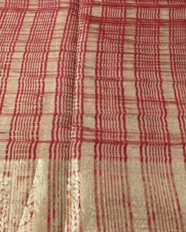 PARROT GREEN COLOUR MYSORE VISCOSE SAREE RED BORDER