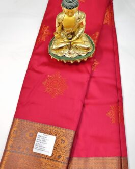 KANJIVARAM SILK SAREE BEAUTIFUL BUTTA WITH RICH BORDER.