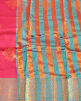 KANJIVARAM SILK SAREE BEAUTIFUL BUTTA WITH RICH BORDER.