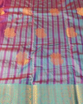 KANJIVARAM SILK SAREE BEAUTIFUL BUTTA WITH RICH BORDER.