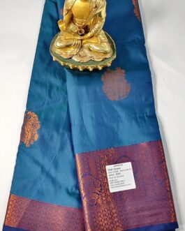 KANJIVARAM SILK SAREE BEAUTIFUL BUTTA WITH RICH BORDER.