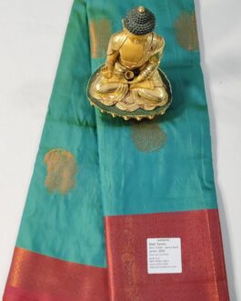 KANJIVARAM SILK SAREE BEAUTIFUL BUTTA WITH RICH BORDER.