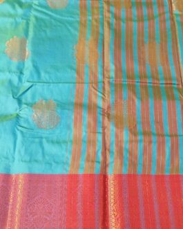 KANJIVARAM SILK SAREE BEAUTIFUL BUTTA WITH RICH BORDER.