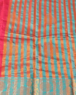 KANJIVARAM SILK SAREE BEAUTIFUL BUTTA WITH RICH BORDER.