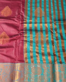 KANJIVARAM SILK SAREE BEAUTIFUL BUTTA WITH RICH BORDER.