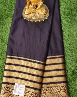 SEMI MYSORE SILK SAREE BIG BORDER