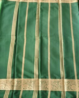 SEMI MYSORE SILK SAREE FLOWER DESIGN BIG BORDER