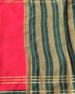 SEMI MYSORE SILK SAREE CONTRAST BORDER PREMIUM