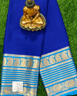 Semi mysore silk saree big border premium