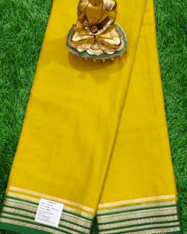 Semi mysore silk saree contrast border