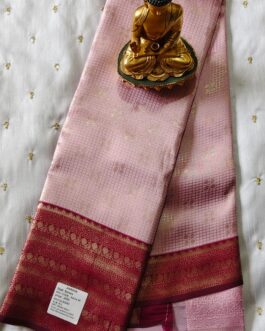 Banarasi silk saree checks design rich border