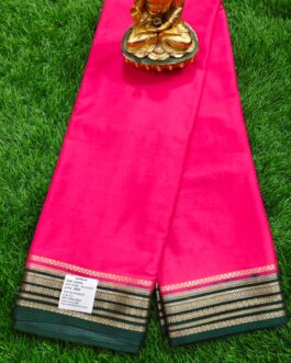 Semi mysore silk saree contrast border