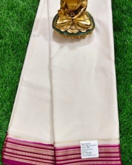 Semi mysore silk saree contrast border