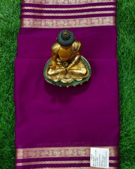 Semi mysore silk saree unique border